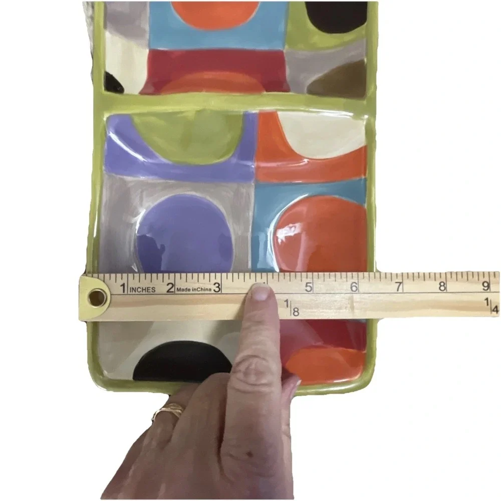 PIER 1 URBAN DOT 3 SECTION PLATE TRAY 20